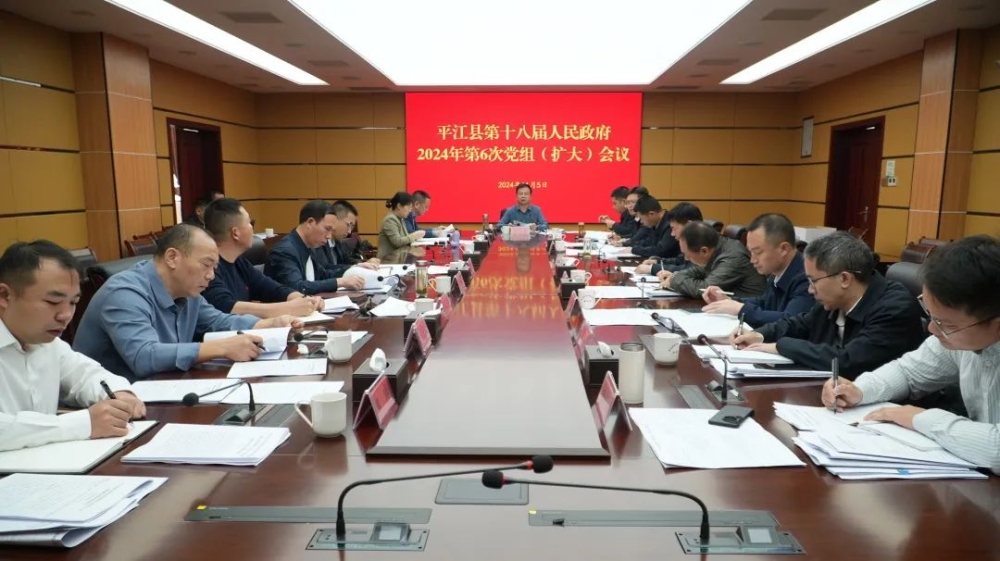 县政府召开2024年第6次党组（扩大）会议